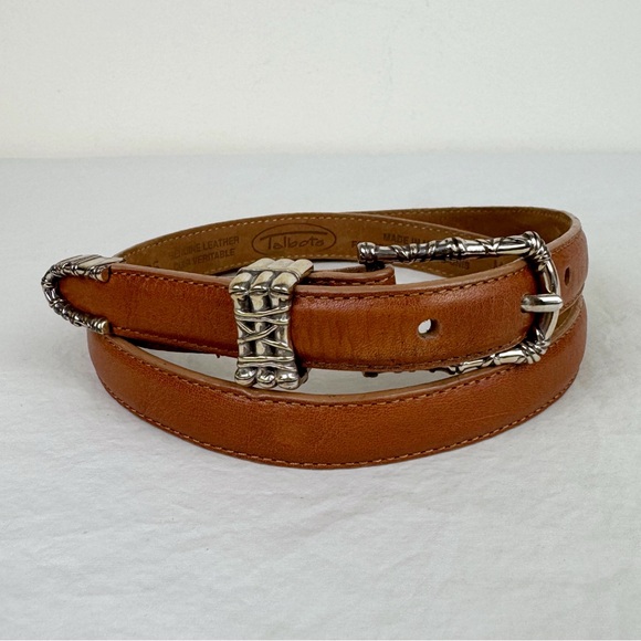 Talbots Accessories - Talbots Vintage Bamboo Buckle Brown Belt